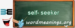 WordMeaning blackboard for self-seeker